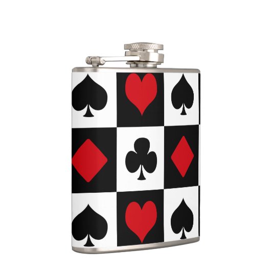 Vier kaartpakken heupfles (Rechts)