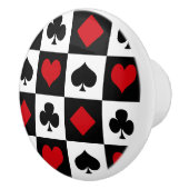 Vier kaartpakken keramische knop (Rechts)