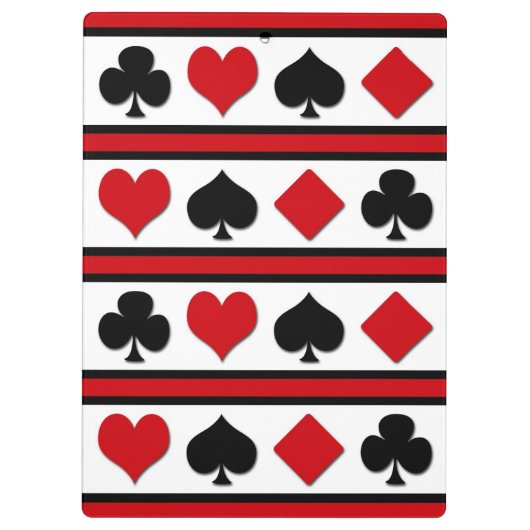 Vier kaartpakken klembord (Achterkant)