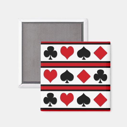 Vier kaartpakken magneet (Voorkant / Achterkant)