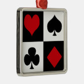Vier kaartpakken metalen ornament (Rechts)