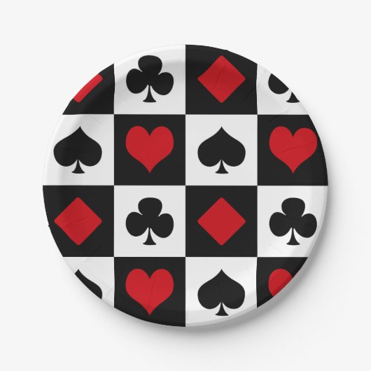 Vier kaartpakken papieren bordje (Voorkant)