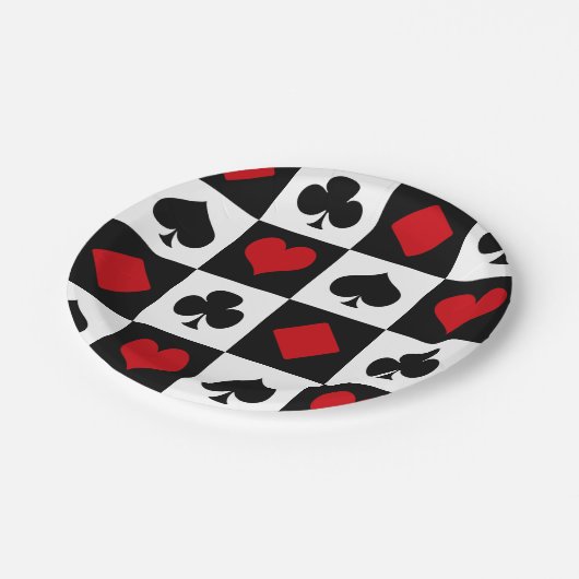 Vier kaartpakken papieren bordje (Gekanteld)