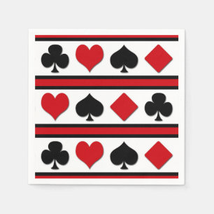 Vier kaartpakken servetten