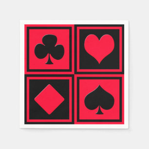 Vier kaartpakken servetten