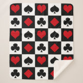 Vier kaartpakken sherpa deken (Voorkant)