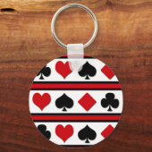 Vier kaartpakken sleutelhanger (Voorkant)