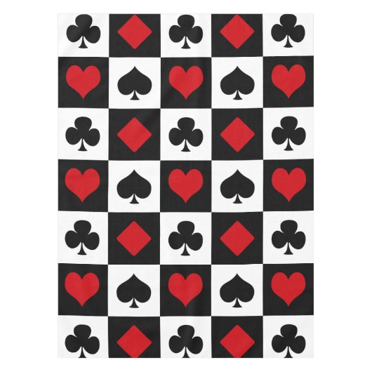 Vier kaartpakken tafelkleed (Voorkant)