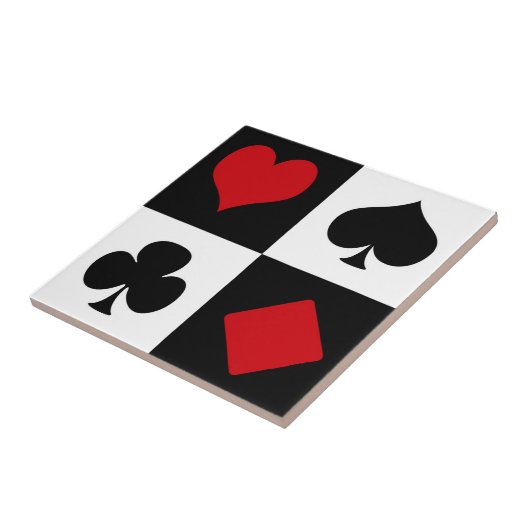 Vier kaartpakken tegeltje (Zijkant)