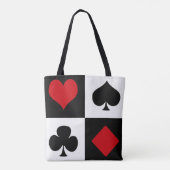 Vier kaartpakken tote bag (Achterkant)