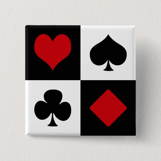 Vier kaartpakken vierkante button 5,1 cm (Voorkant)