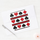 Vier kaartpakken vierkante sticker (Envelop)
