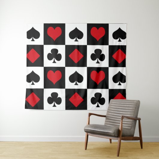 Vier kaartpakken wandkleed (In Situ (horizontaal))