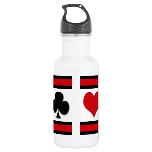 Vier kaartpakken waterfles  (Achterkant)