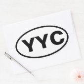 VIER Kalgary "YYC" Ovale Sticker (Envelop)