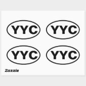 VIER Kalgary "YYC" Ovale Sticker (Vel)