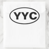 VIER Kalgary "YYC" Ovale Sticker (Tas)