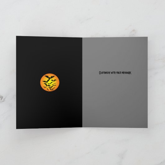 Vier katten in het maanlicht 13" x 18" wenskaart kaart (Binnen)