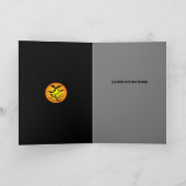 Vier katten in het maanlicht 5" x 7" wenskaart kaart (Binnen)