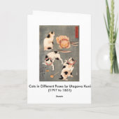 Vier Katten in Verschillend stelt Wenskaart Kaart (Achterkant)