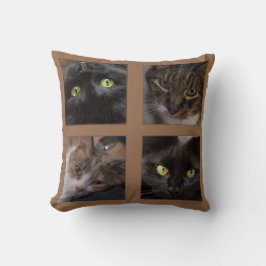 Vier katten van Miriam Kilmer Kussen
