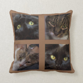 Vier katten van Miriam Kilmer Kussen