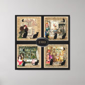 Vier keer Anton Pieck Canvas Afdruk (Voorkant)