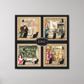 Vier keer Anton Pieck Canvas Afdruk (Voorkant)