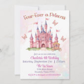 Vier keer een prinses 4e verjaardag kaart (Voorkant)