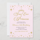 Vier keer een Prinses Koninklijke 4e Verjaardag Kaart (Voorkant)