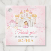 Vier keer een prinses verjaardagsfeestje bedankjes labels (Voorkant)