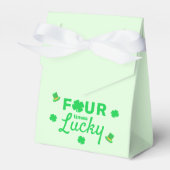 Vier keer gelukkige 4e verjaardag bedankdoosjes (Voorkant Zijde)