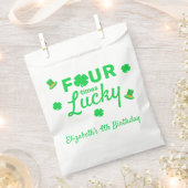 Vier keer gelukkige 4e verjaardag bedankzakje (Geknipt)