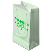 Vier keer gelukkige 4e verjaardag klein cadeauzakje (Voorkant Gekanteld)