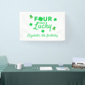 Vier keer gelukkige 4e verjaardag spandoek (Beurs)