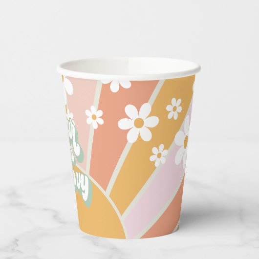 Vier keer per zondag van de Groovy Retro Papieren Bekers (Links)