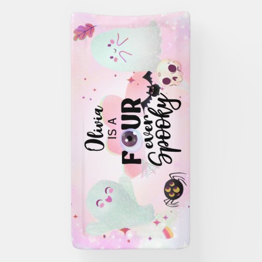 Vier keer spookachtig spandoek (Verticaal)