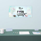 Vier keer spookachtig spandoek (Beurs)