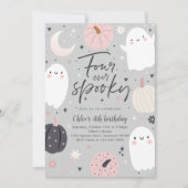 Vier keer spooky boho Halloween-geest 4e verjaarda Kaart (Voorkant)