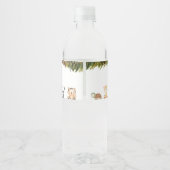 Vier keer wild 4de verjaardag waterfles etiket (Achterkant)