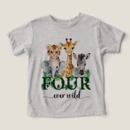 Vier keer Wilde Safari Jungle Dieren Kinderen Verj