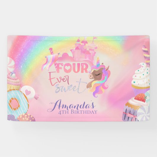 vier keer zo zoet spandoek (Horizontaal)