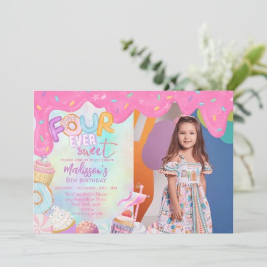 vier keer zoet kaart (Staand voorkant)