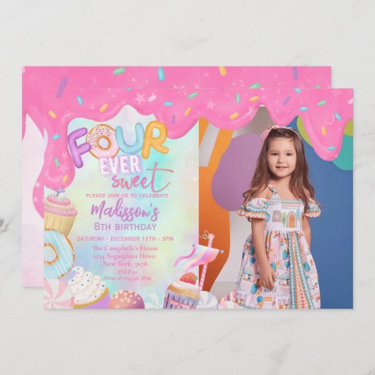 vier keer zoet kaart (Voorkant / Achterkant)