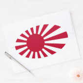 VIER Keizerlijke Japanse Marine Vaandel Ovale Sticker (Envelop)