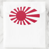 VIER Keizerlijke Japanse Marine Vaandel Ovale Sticker (Tas)