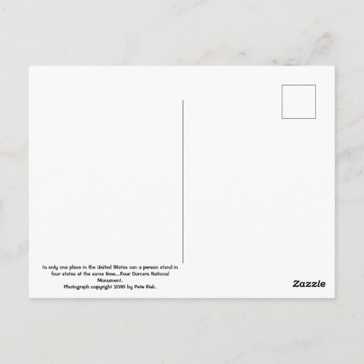 Vier kernen Nationaal Monument Briefkaart (Achterkant)