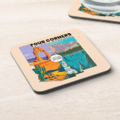 Vier kernen nationaal monument met nationale parke bier onderzetter (Linkerzijde)