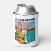 Vier kernen nationaal monument met nationale parke blikjeskoeler (Blikje Voorkant)