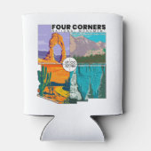 Vier kernen nationaal monument met nationale parke blikjeskoeler (Achterkant)